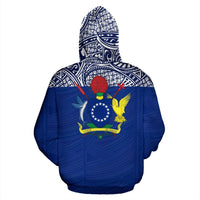 Cook Islands All Over Zip up Hoodie Polynesian Version - Polynesian Pride