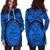 Polynesian Hoodie Dresses - Guam Flag, Seal with Maui Moana Tattoo - Polynesian Pride