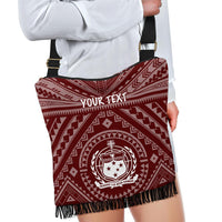 Samoa Personalised Crossbody Boho Handbag - Samoa Seal In Polynesian Tattoo Style (Red) - Polynesian Pride