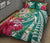 Hawaii Polynesian Turtle Tropical Hibiscus Plumeria Quilt Bed Set - Turquoise - Polynesian Pride