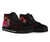 Hawaii High Top Shoes - Kanaka Maoli With Hibiscus On Polynesian Patterns (RED) - Polynesian Pride