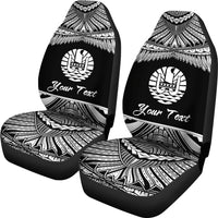 Tahiti Polynesian Custom Personalised Car Seat Covers - Pride White Version - Polynesian Pride