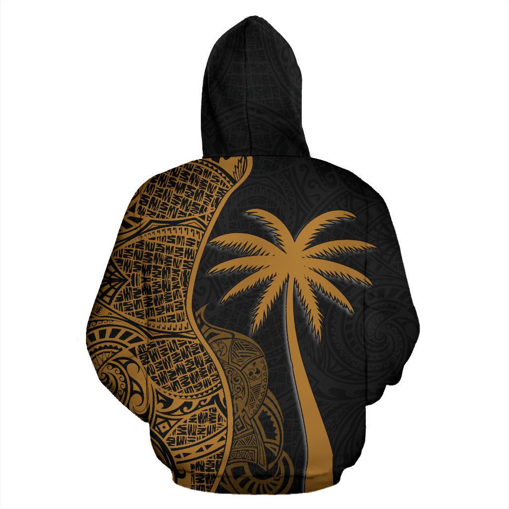 Niue Polynesian Custom Hoodie Coconut Gold - Polynesian Pride