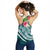 Nauru Polynesian Women's Racerback Tank - Summer Plumeria (Turquoise) - Polynesian Pride