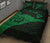 Hawaii Shaka Map Polynesian Quilt Bed Set - Green - Polynesian Pride