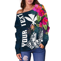 Polynesian Hawaii Custom Personalised Off Shoulder Sweater - Summer Vibes - Polynesian Pride