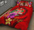 Fiji Polynesian Quilt Bed Set - Floral With Seal Red - Polynesian Pride