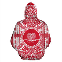 Papua New Guinea ll Over Hoodie Papua New Guinea Coat of rms Polynesian Flag Color - Polynesian Pride