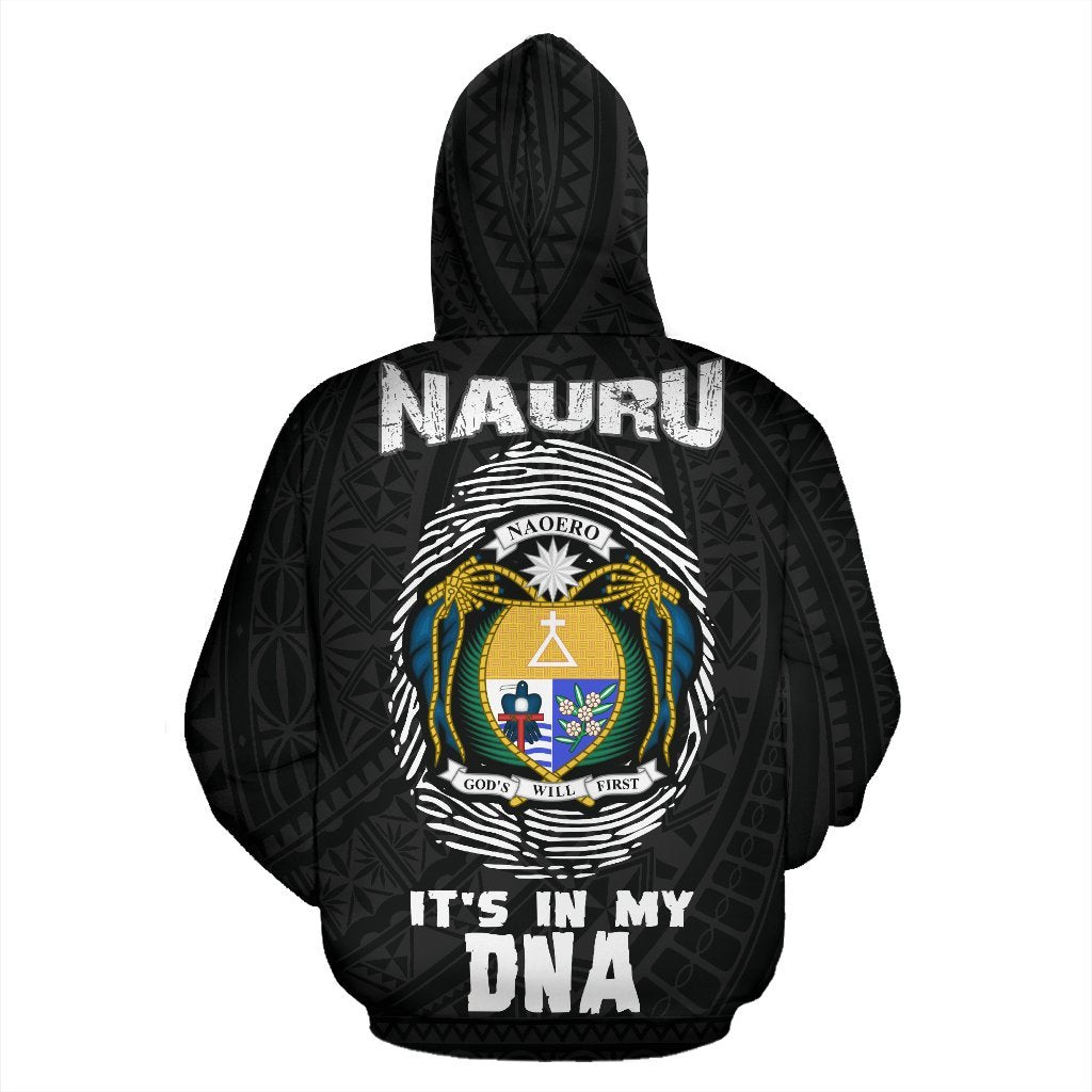Nauru Zip up Hoodie Nauru Flag Coat of Arms Is In My DNA - Polynesian Pride