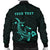 Hawaii Kakau Polynesian Hammerhead Shark Map Personalized Men's Bomber Jacket - Turquoise - Polynesian Pride