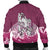 Maori Manaia The Blue Sea Men's Bomber Jacket, Pink - Polynesian Pride