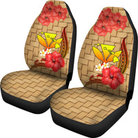 Hawaii Lauhala Kanaka Polynesian Car Seat Cover Universal Fit Yellow - Polynesian Pride