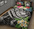 Polynesian Samoa Quilt Bed Set - Summer Plumeria (Black) - Polynesian Pride