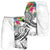 Papua New Guinea Polynesian Men's Shorts - Summer Plumeria (White) - Polynesian Pride