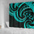 New Zealand Maori Mangopare Shower Curtain Polynesian - Turquoise - Polynesian Pride