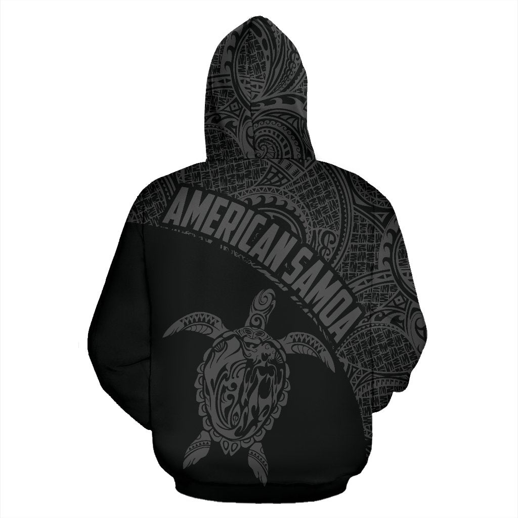 American Samoa Hoodie American Samoa Turtle Mermaid Polynesian Tattoo Gray - Polynesian Pride