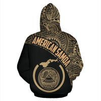 American Samoa Hoodie American Seal Map Polynesian Tattoo - Polynesian Pride