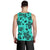 Polynesian Turtle Palm And Sea Pebbles Turquoise Hawaii Men's Tank Top - Polynesian Pride