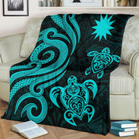 Nauru Premium Blanket - Turquoise Tentacle Turtle - Polynesian Pride