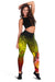 Custom Personalised Samoa Leggings- Humpback Whale with Tropical Flowers (Yellow) - Polynesian Pride