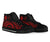 Wallis and Futuna High Top Canvas Shoes - Red Tentacle Turtle - Polynesian Pride