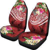 Kosrae Polynesian Car Seat Covers - Summer Plumeria (Red) - Polynesian Pride