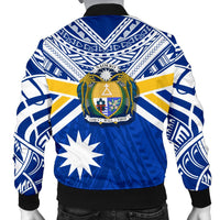 Nauru Rugby Men Bomber Jacket Symbol Star Polynesian - Polynesian Pride
