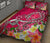 Hawaii Quilt Bed Set - Turtle Plumeria Polynesian Tattoo Pink Color - Polynesian Pride