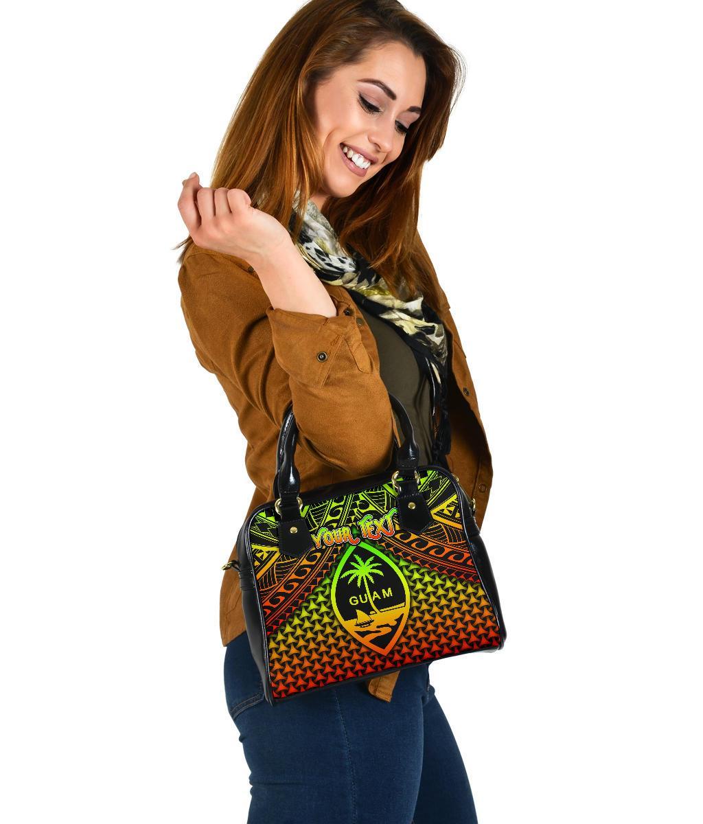 Polynesian Guam Personalised Shoulder Handbag - Reggae Vintage Polynesian Patterns - Polynesian Pride