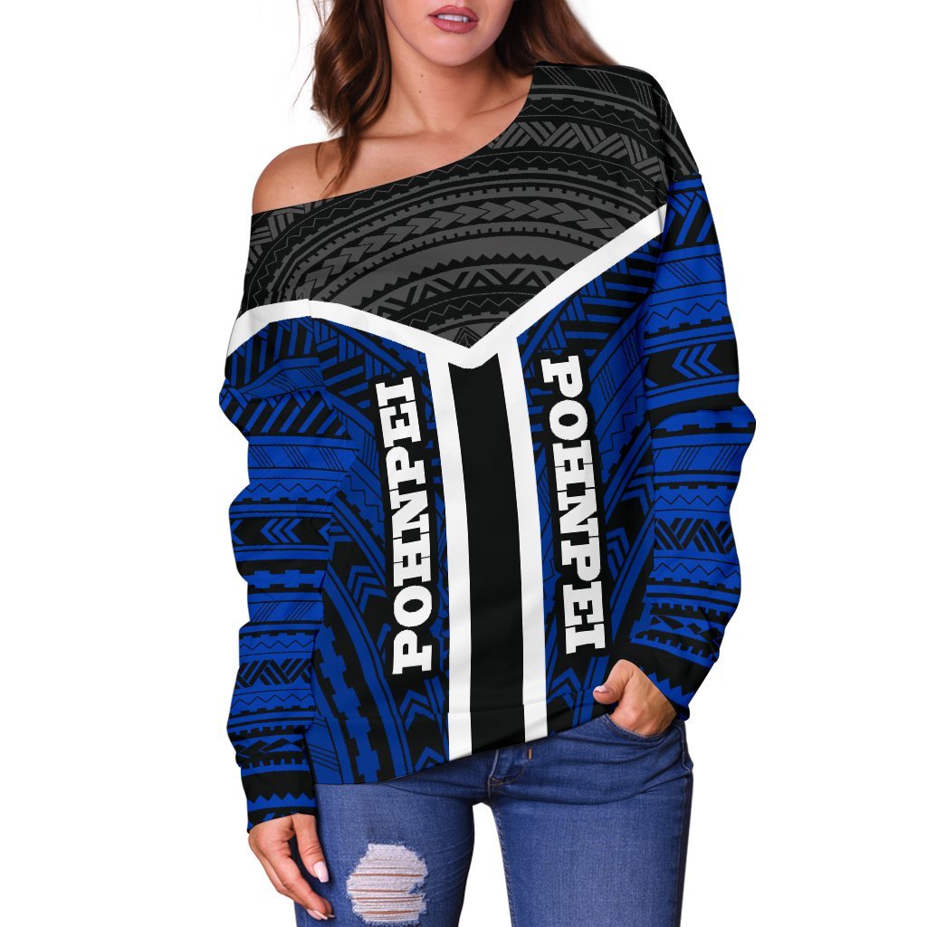 Pohnpei - My Homeland Off Shoulder Sweater A7 - Polynesian Pride