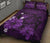 Personalized - Hawaii Map Turtle Hibiscus Plumeria Polynesian Quilt Bed Set - Purple - Polynesian Pride