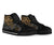 Tahiti Polynesian High Top Shoes - Gold Turtle Hibiscus Flowing - Polynesian Pride
