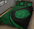 Hawaii Polynesian Pele Mauna Kea Quilt Bed Set Circle Style Green - Polynesian Pride