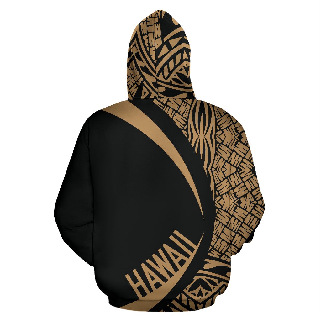 Hawaii Turtle Polynesian Hoodie Circle Style Golden Color - Polynesian Pride