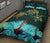 Personalized - Hawaii Map Turtle Hibiscus Polynesian Luxury Quilt Bed Set - Honu Ohana - Polynesian Pride