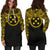 Gambier Islands Women Hoodie Dress - Gambier Islands Coat Of Arms Polynesian Gold Black - Polynesian Pride