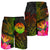 Tahiti Polynesian Men's Shorts - Hibiscus and Banana Leaves - Polynesian Pride