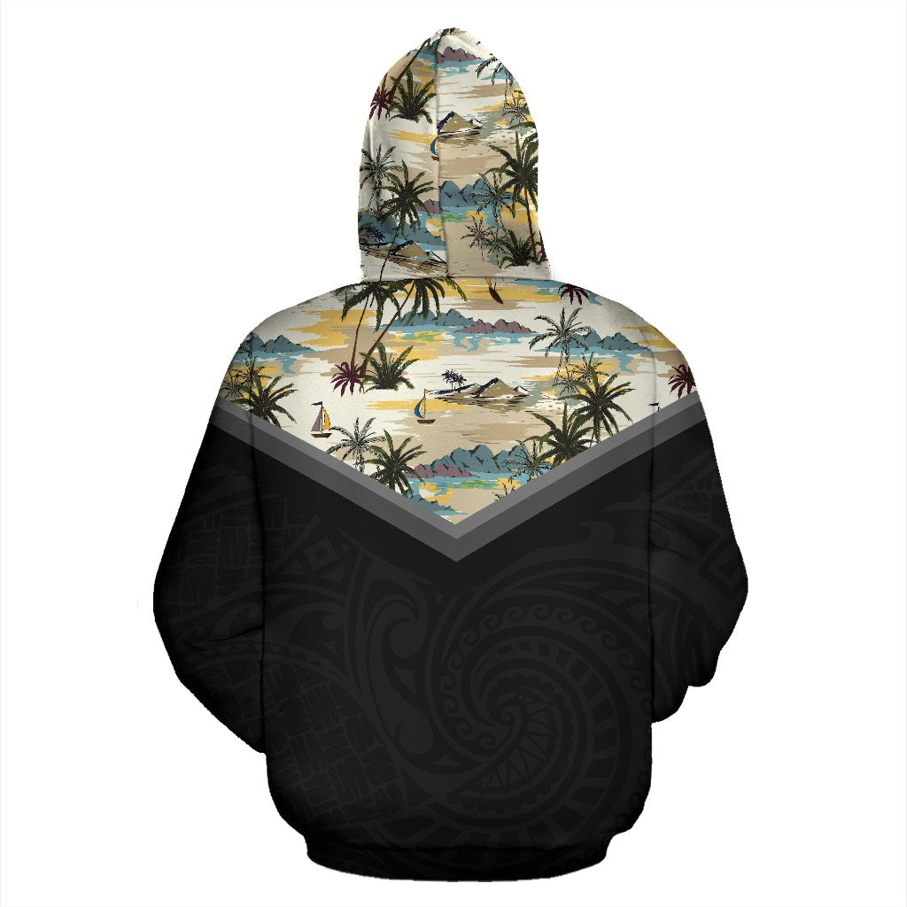 Hawaiian Pattern Vintage Hoodie Panted Picture - Polynesian Pride
