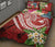 Papua New Guinea Polynesian Quilt Bed Set - Summer Plumeria (Red) - Polynesian Pride