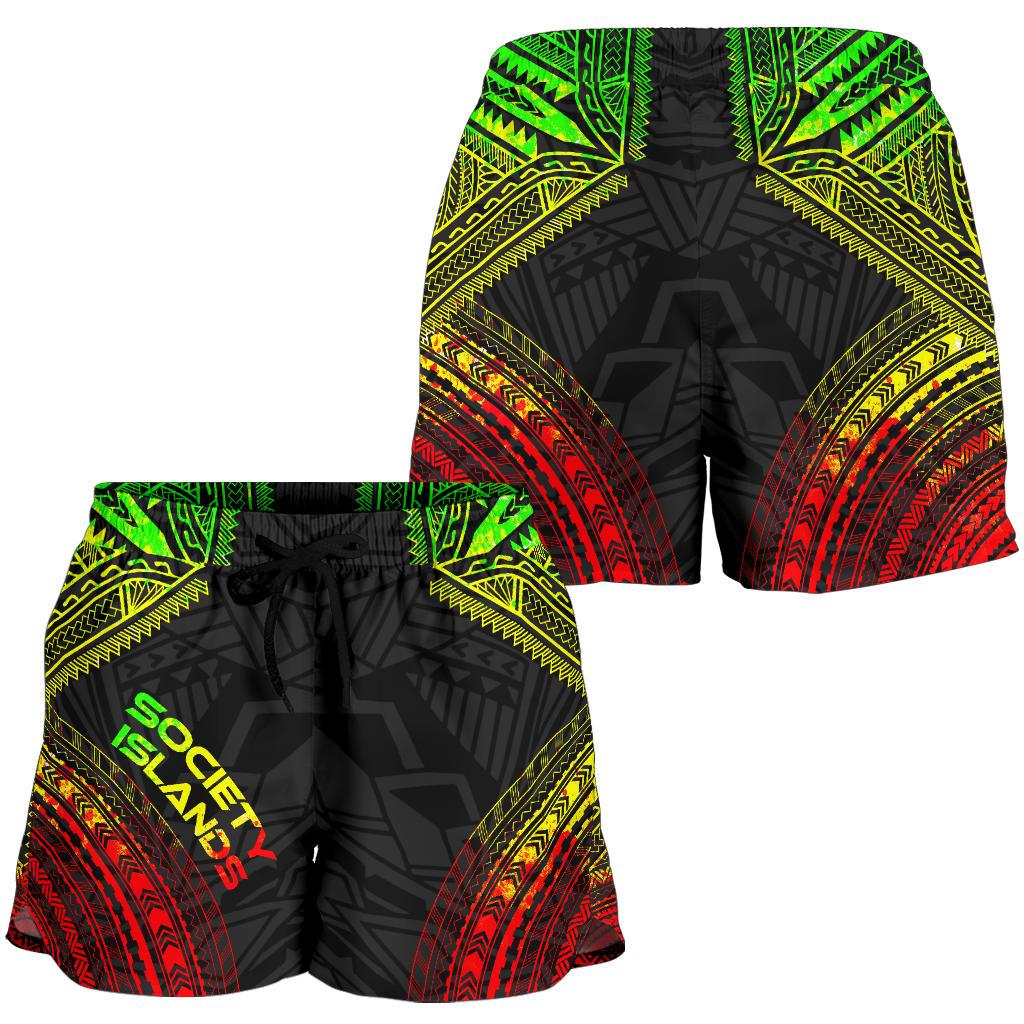Society Islands Women's Shorts - Polynesian Chief Reggae Version - Polynesian Pride