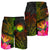 Northern Mariana Islands Polynesian Men's Shorts - Hibiscus and Banana Leaves - Polynesian Pride