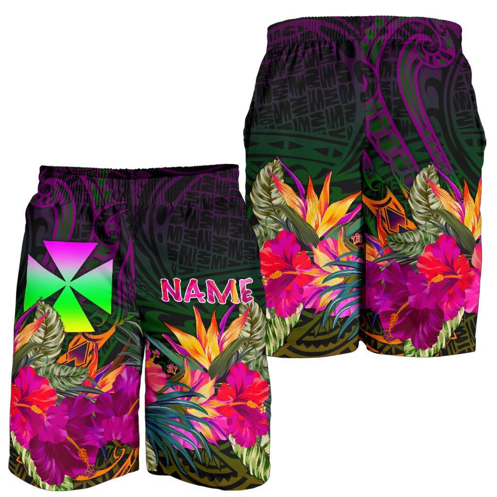 Wallis and Futuna Personalised Men's Shorts - Summer Hibiscus Reggae - Polynesian Pride