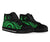 New Caledonia High Top Canvas Shoes - Green Tentacle Turtle - Polynesian Pride