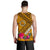 Hawaii Men's Tank Top - Kanaka Maoli With Hibiscus On Polynesian Patterns (YELLOW) - Polynesian Pride