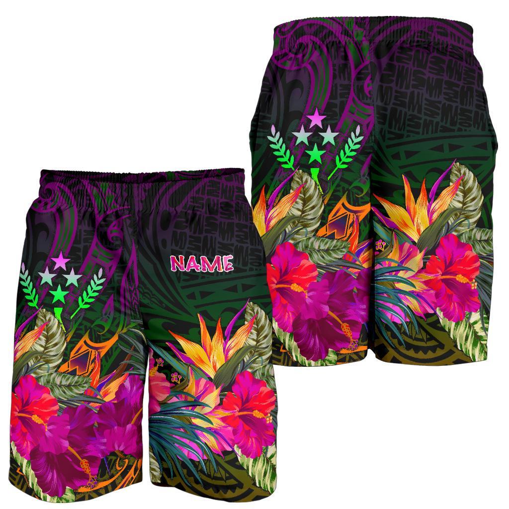 Kosrae Personalised Men's Shorts - Summer Hibiscus - Polynesian Pride