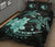 Hawaii Polynesian Turtle Plumeria Quilt Bed Set - Pog Style Turquoise - Polynesian Pride