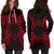 Nauru Polynesian Hoodie Dress Map Red - Polynesian Pride