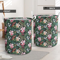 Tropical Monstera Leaf Red Hawaii Laundry Basket - Polynesian Pride