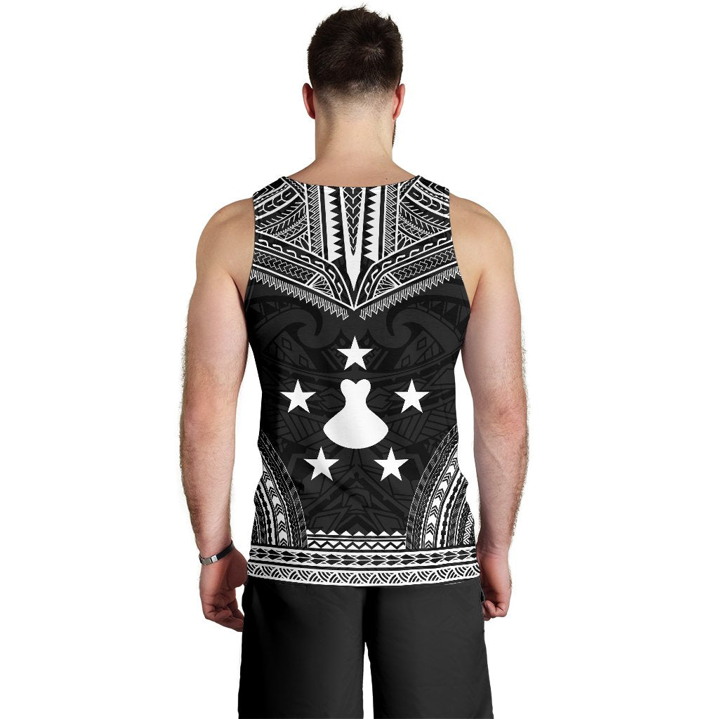 Austral Islands Men's Tank Top - Polynesian Chief Black Version - Polynesian Pride