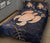 Personalized - Hawaii Polynesian Turtle Map Hibiscus Tropical Quilt Bed Set - Indigo - Polynesian Pride